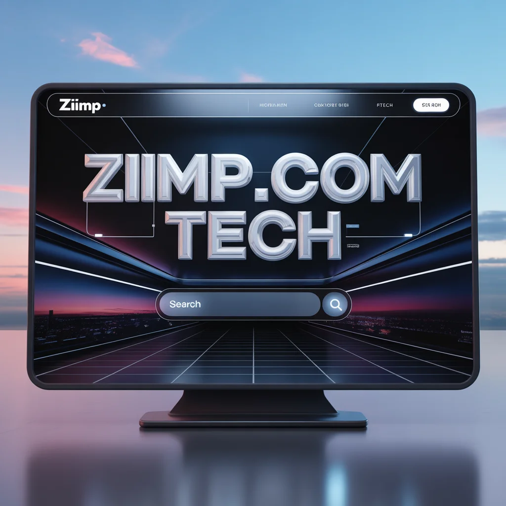 Ziimp .com Tech dashboard showing automation tools and business data management system